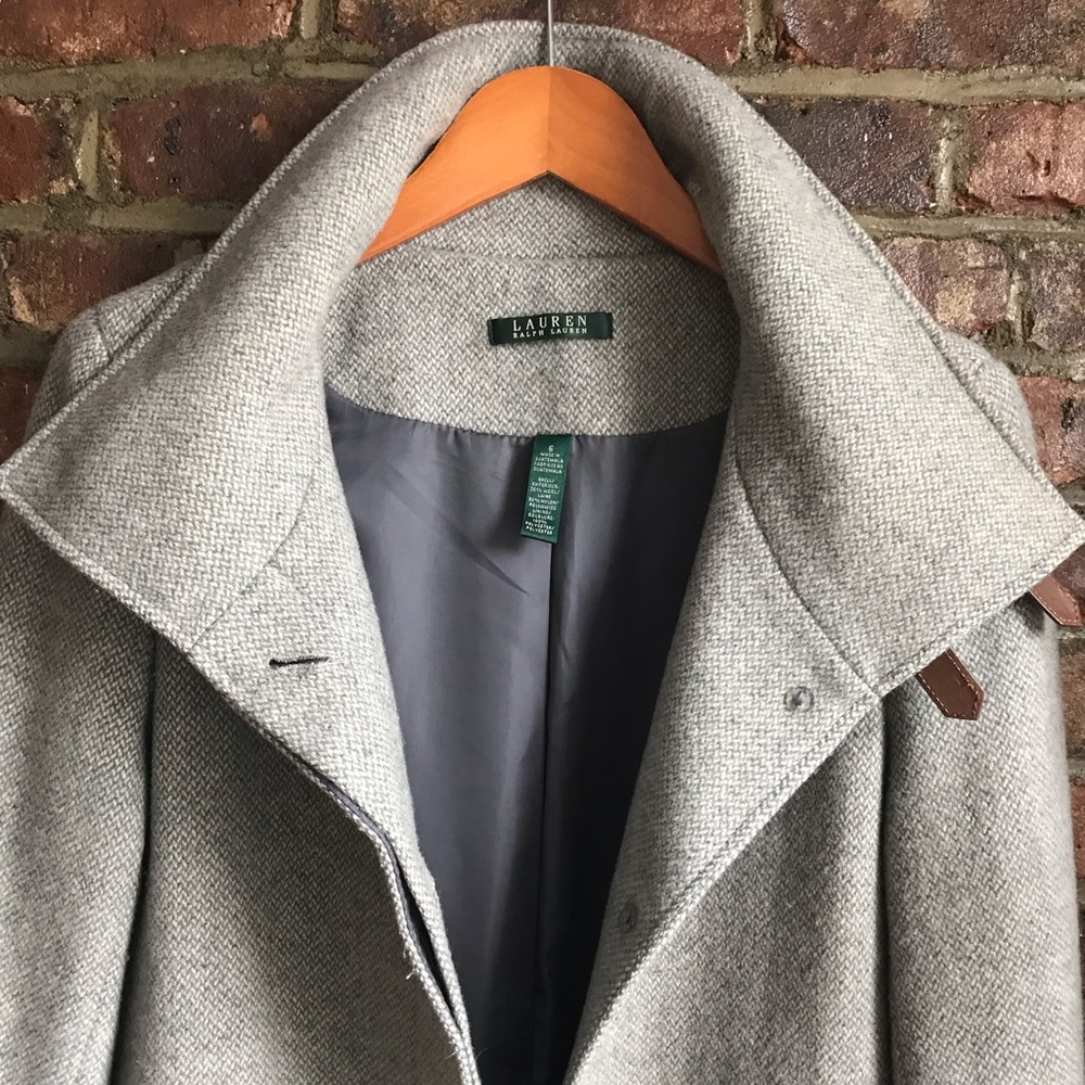 Ralph Lauren Grey Heather Wool Coat